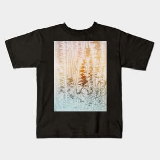 Wintertime - Close Up of Beautiful Ice Crystals in Old Window Kids T-Shirt